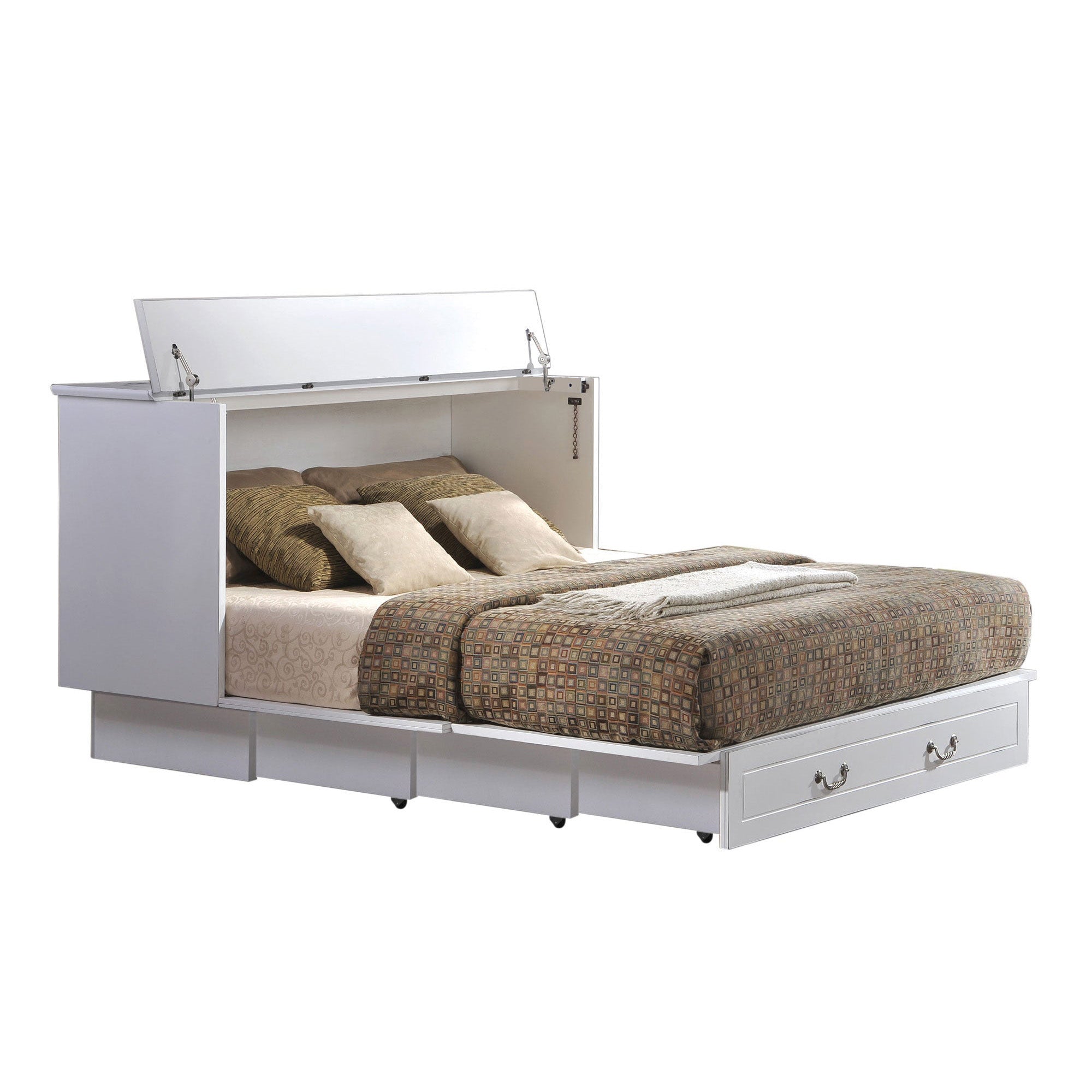 Creden-ZzZ Cottage Cabinet Bed - Queen Size - White Finish ...